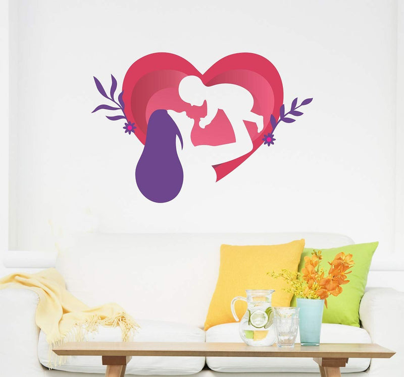 Tuffuk Moms Love Large Vinyl Wallstickers for Home Decorations(40 cm x 60 cm)4TZ280