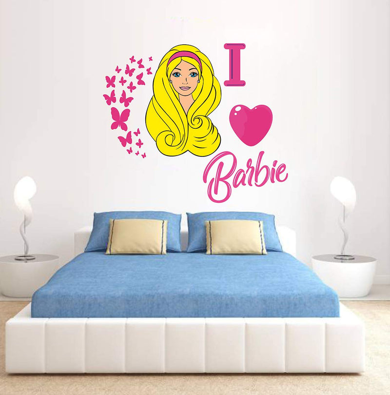 LANSTICK I Love You Barbie Sticker for Wall Decoration