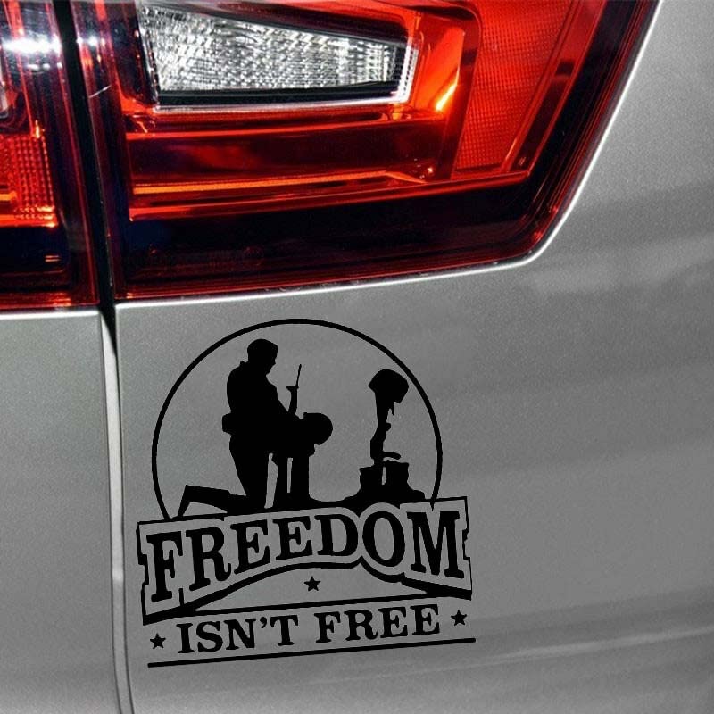 GADGETS WRAP Vinyl Wall Decal Sticker Soldier Praying Freedom Isn't Free Cool Warrior