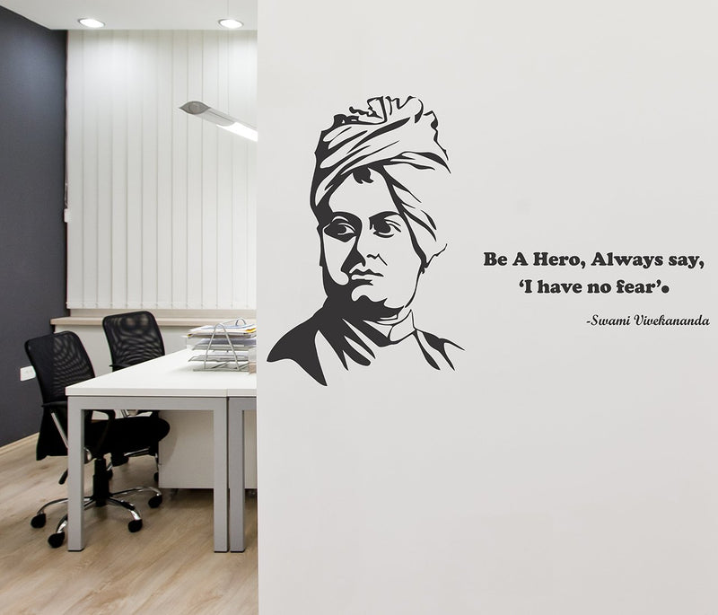 Wallstick Swami vivekanandha wallstickers (Vinyl 110 cm x 70 cm)