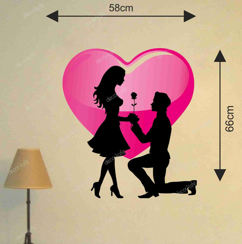 Sticker Hub Romantic Couple Engagement Proposal Heart Wall Stickers BS172