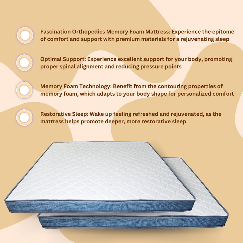 COCOFOAM 5" HR Memory Foam Mattress Orthopaedic (76x36x6)