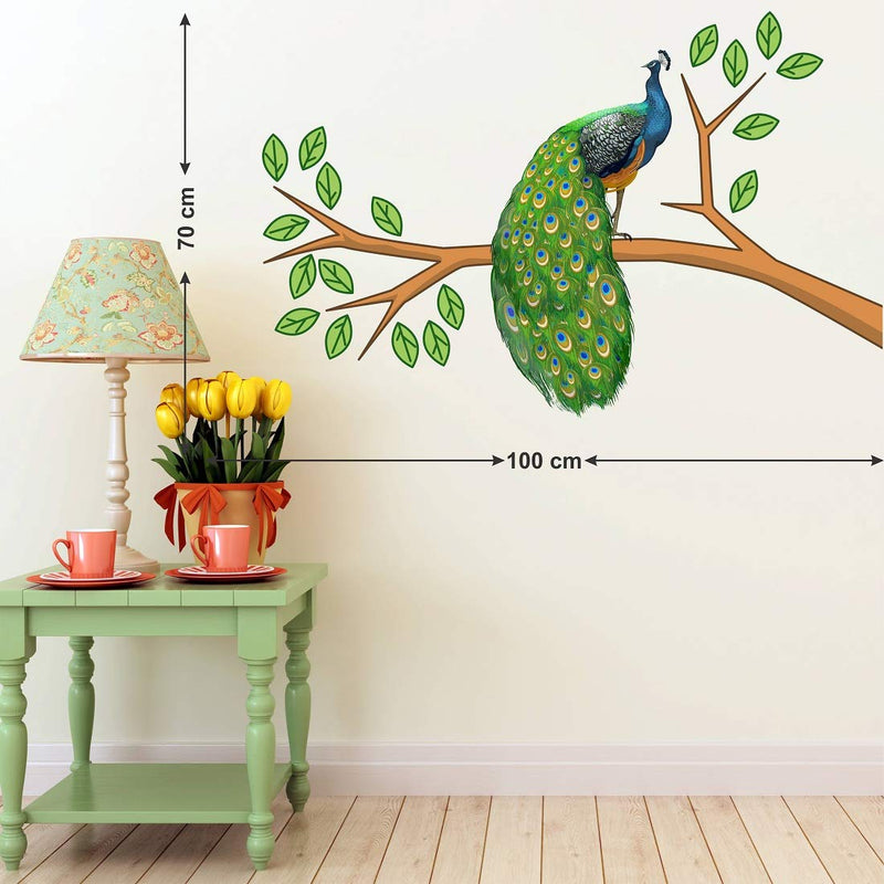 Tuffuk Peacock Large Vinyl Wallstickers for Home Decorations(70 cm x 100 cm)5TZ217