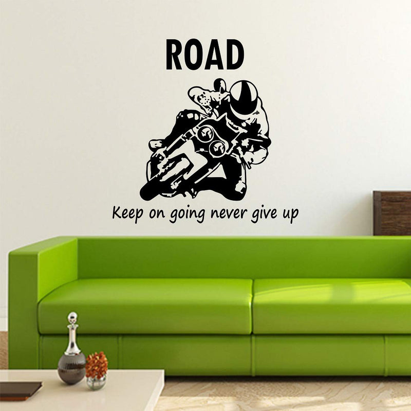 Tuffuk Keep On Going Large Vinyl Wallstickers for Home Decorations(70 cm x 70 cm)5TZ443