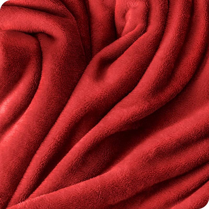 BSB HOME® Premium Plush Single Blanket | 300 GSM Lightweight Cozy Soft for Bed, Sofa, Couch, Travel & Camping| 150x220 cm or 60X86 inches | Maroon