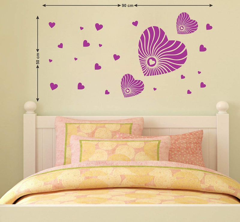 Tuffuk Heart-in Large Vinyl Wallstickers for Home Decorations(90 cm x 50 cm)4TZ021