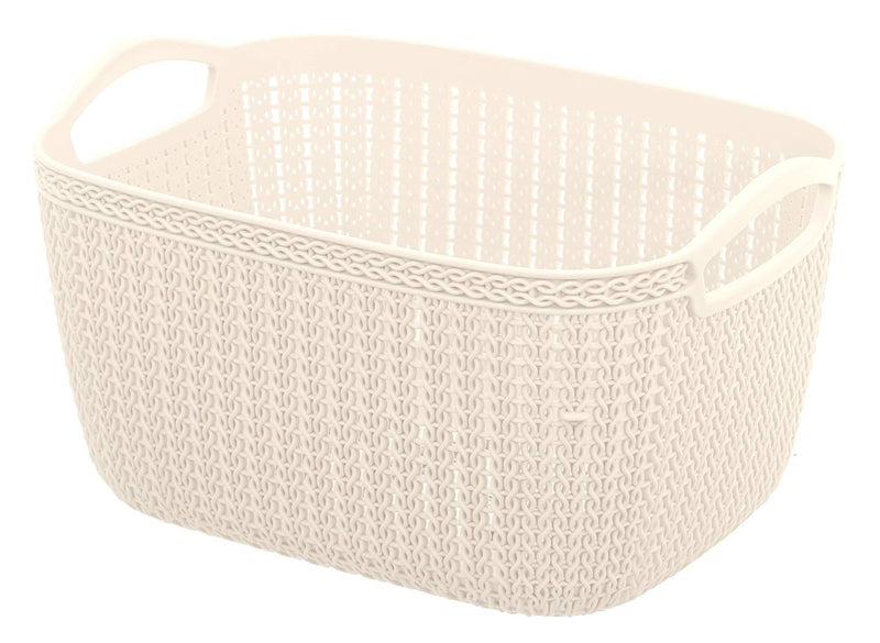 Kuber Industries Unbreakable Plastic Flexible Storage Baskets|Fruit Vegetable Bathroom Stationary Home Basket with Handles|Pack of 2 (Assorted) -CTKTC037844