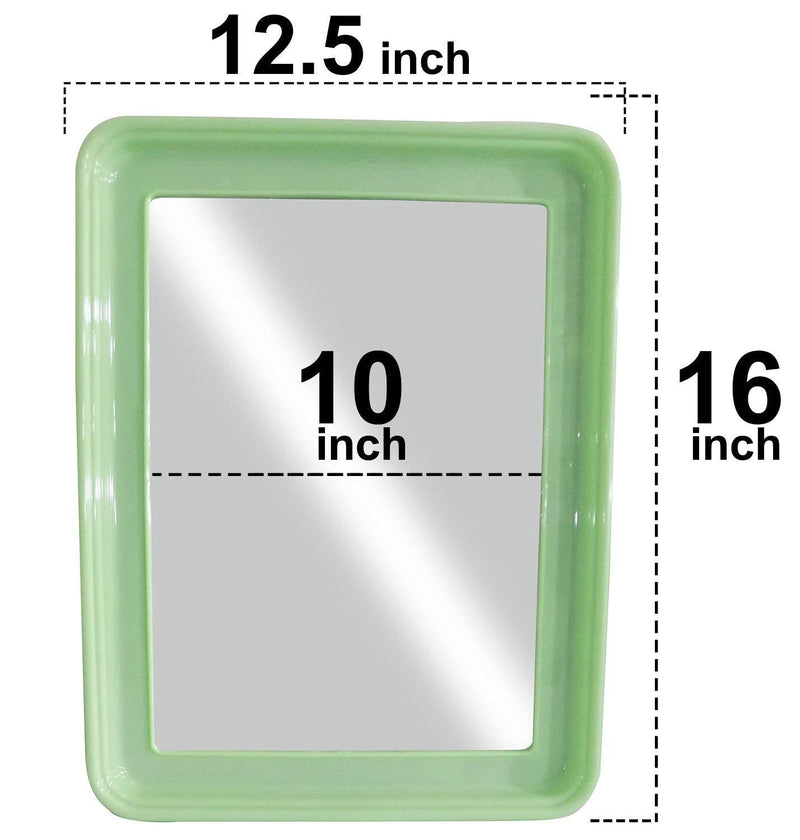 Wash Basin Wall Hanging Mirror for Home Bathroom (Light Green)