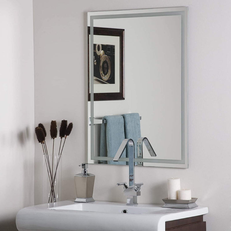 SDG Frameless Mirror N10 (18 x 24 Inch. with Beveled Edges, Suitable for Bathroom)