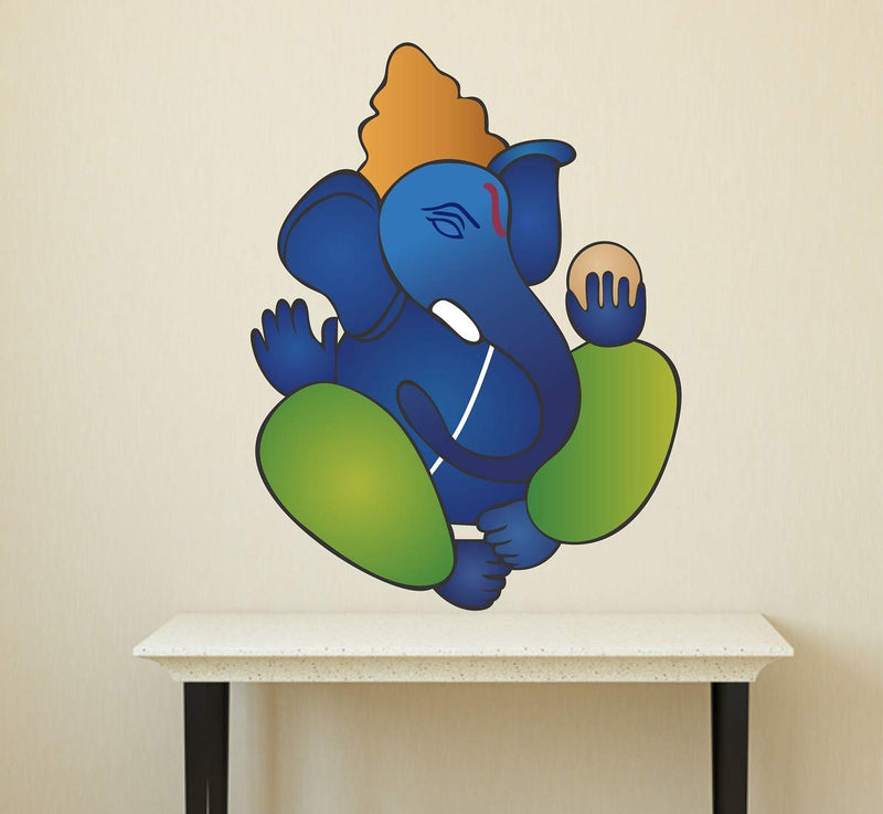 Tuffuk Lord Ganesh Large Vinyl Wallstickers for Home Decorations(60 cm x 50 cm)4TZ303