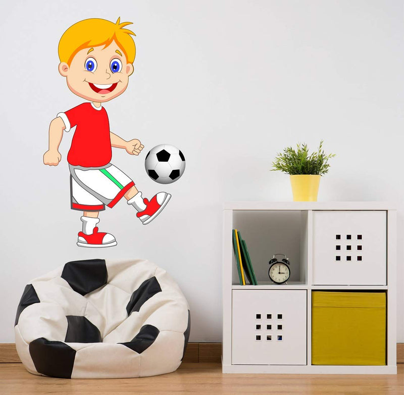 Tuffuk Kids Football Large Vinyl Wallstickers for Home Decorations (60 cm x 90 cm)5TZ117