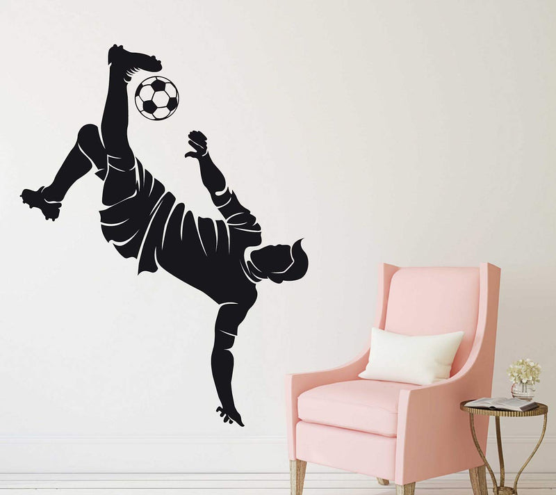 Tuffuk Football Player Large Vinyl Wallstickers for Home Decorations (80 cm x 100 cm)5TZ333