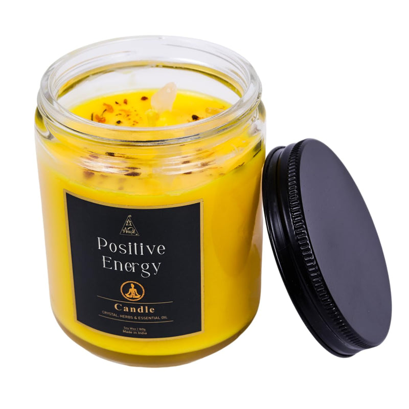 Anshil Positive Energy Candle with White Quartz Crystal Spell | Ritual Candle | Reiki Energised Candle 50-55 Burning Hours Time (Large Hexa)[GET Free Surprise Gift with Every Order]