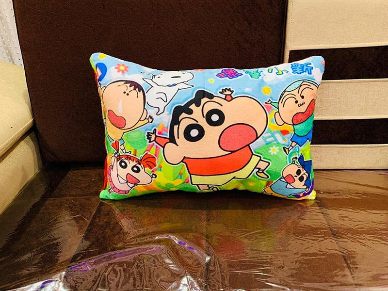 NISHOMES Velvet Printed Kids Cartoon Pillow Fiber Filled Size 12x18 Inches