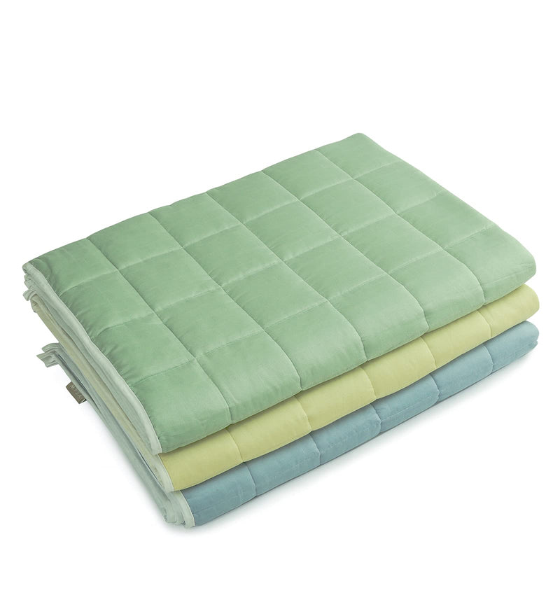 Mysa Weighted Blanket, Oeko-Tex Certified Bamboo Rayon material with Premium glass beads (Aqua, 55" x 80" 15 LB)