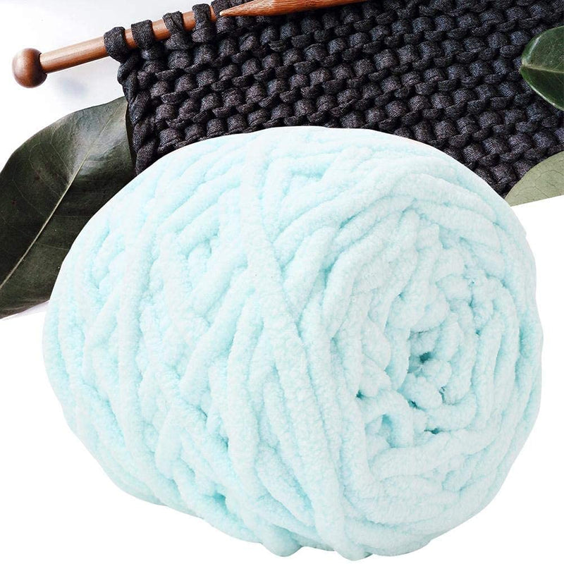 PRANSUNITA Super Thick Fluffy Jumbo Polyester Baby Blanket Chenille Yarn For Knitting,Crochet&Home Decor Projects,Afghans,Throw Pillows,Cushions&Blankets. -100 Gms 6Mm Thickness