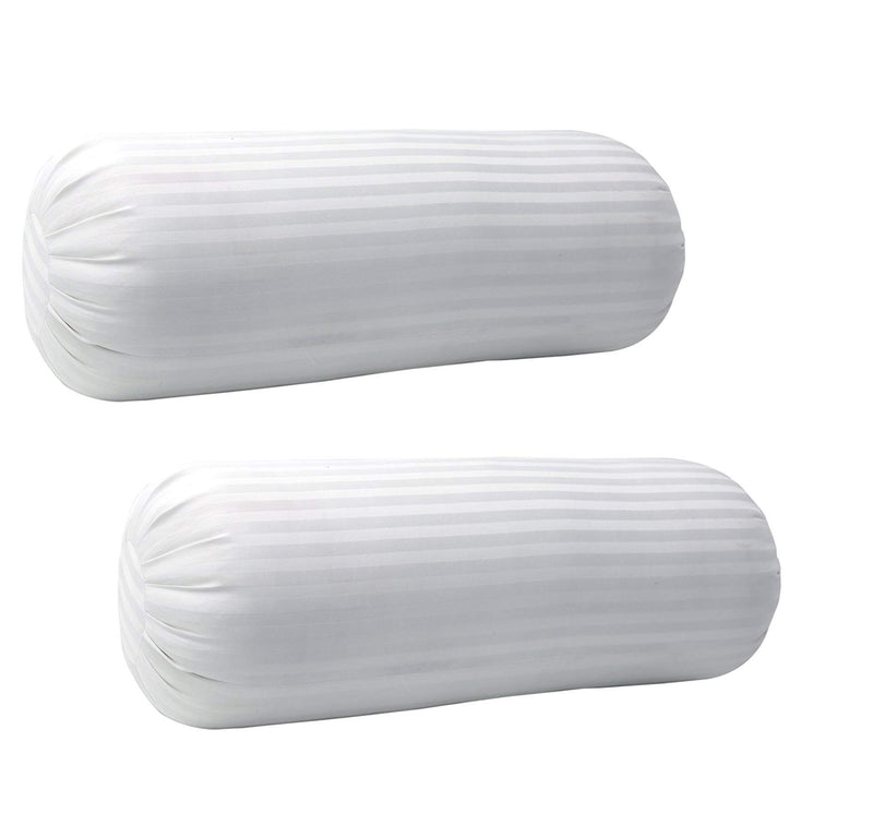 PumPum Hotel Quality White Bed Bolster Pillows for Sleeping -Set of 2 Pcs (27"X9") (2) …