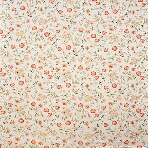 Furnistitchs Premium Cotton Feel Double Queen Size Bed Sheets with 2 Pillow Covers - bedsheet for Double Bed (Double Bed 90x100, Buttercream Flowers)