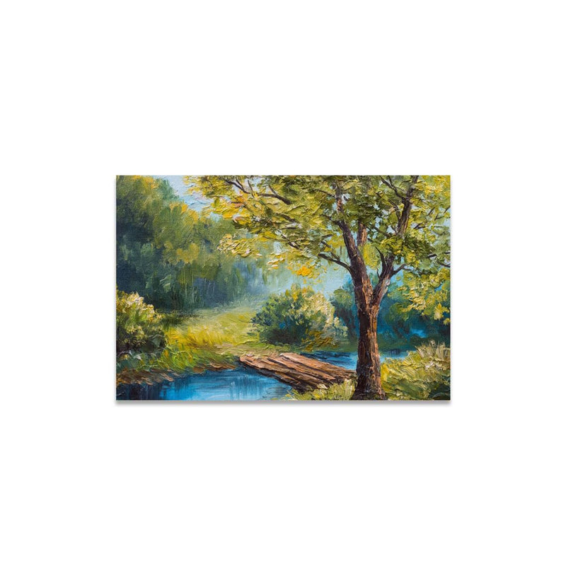 GADGETS WRAP Canvas Gallery Wrap Framed for Home Office Studio Living Room Decoration (17x11inch) - Forest Scenery (8)