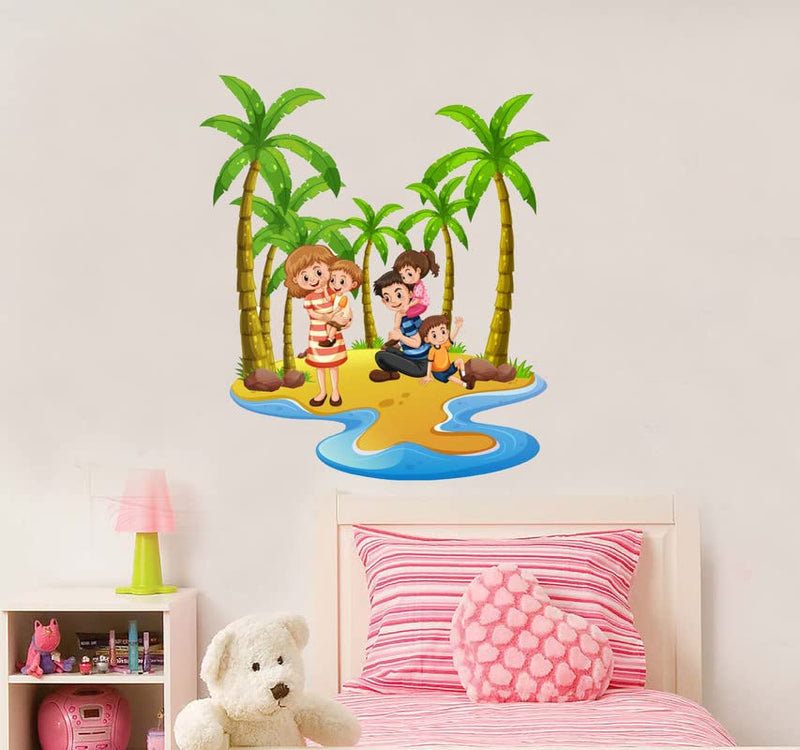 Decoreative faimely Beach Wall Sticker