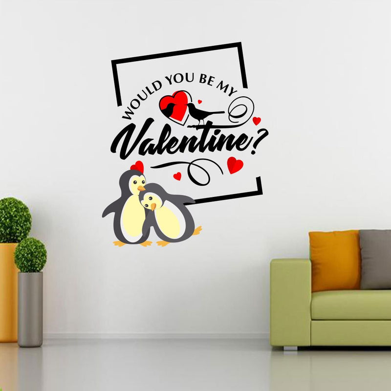 Valentine You Be My Self Adhesive VinylWaterproof Decorative Wall Stickers for Hall, Bedroom, Kitchen and Furniture