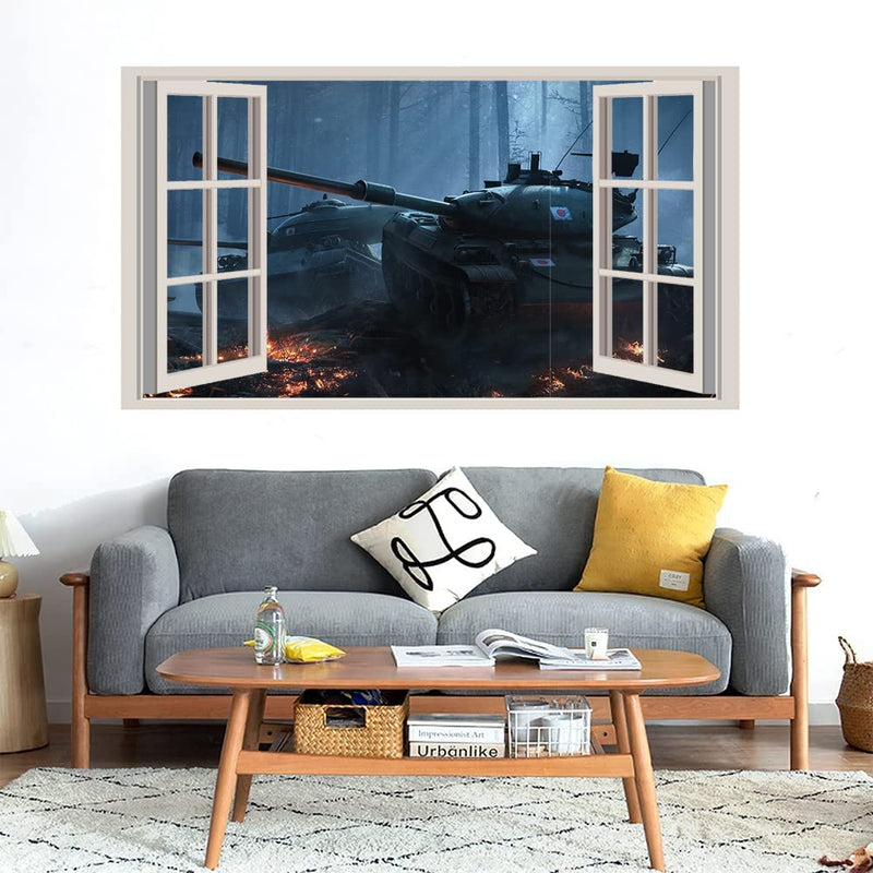 GADGETS WRAP Printed Wall Decal Sticker Fake Window Style Decal (90cm x 50cm) - World of Tanks Blitz