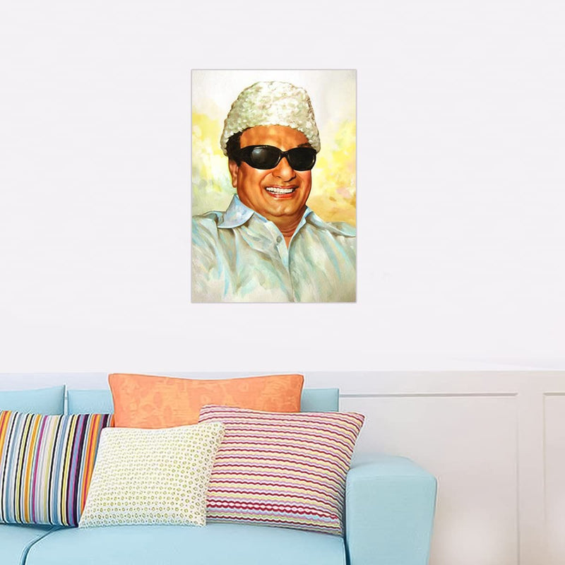 M.G.R Wall Sticker - M.G.Ramachandhan Wall Sticker - MGR Wall Sticker - Former Chief Minister - 300GSM - Glossy - Strong Adhesive - starxdecals