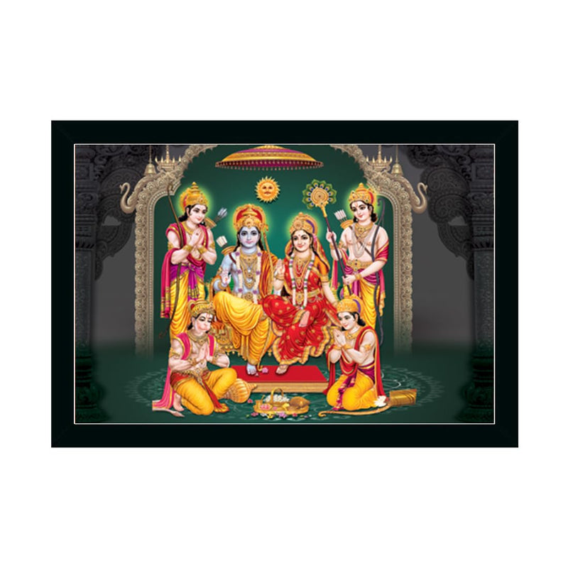 Dharvika Innovations Ayodhya Ram Mandir Photo Frame/Ram Darbar Photo Frame - 21030 (14x20 Inch)