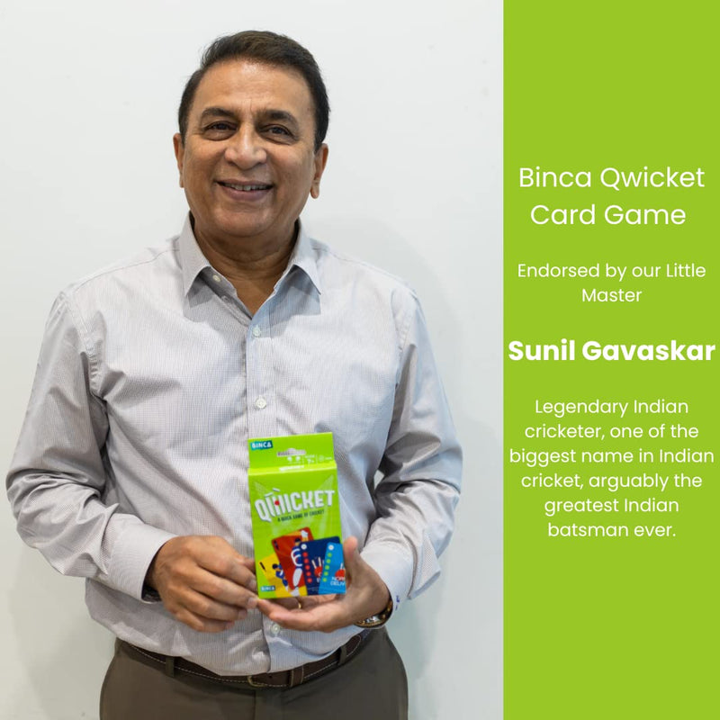 Binca Qwicket - Fun Card Game for All | Family Game for Kids, Teens and Adults | Indoor Cricket Game | Perfect Gift for Ages 7, 8,9 and Up (2 Players)