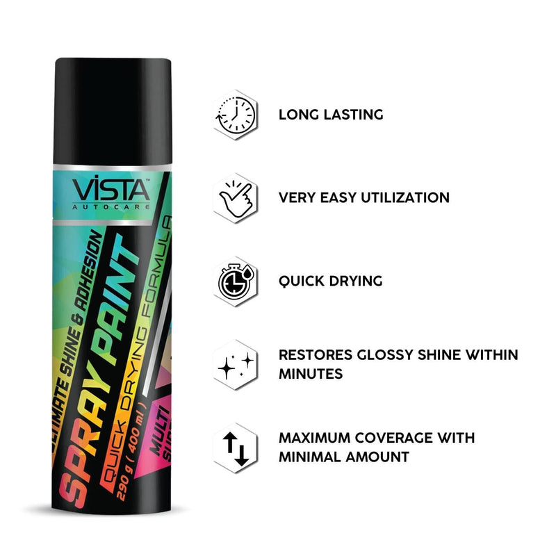 RESIL VISTA Spray Paint Black Glossy 400 ml