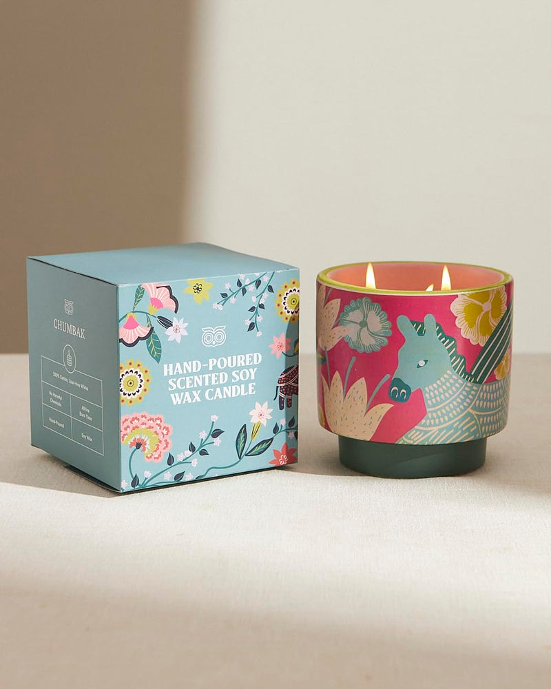 Chumbak's Jasmine Tea Soy Wax Candle| Perfumed Candle | Ceramic Jar