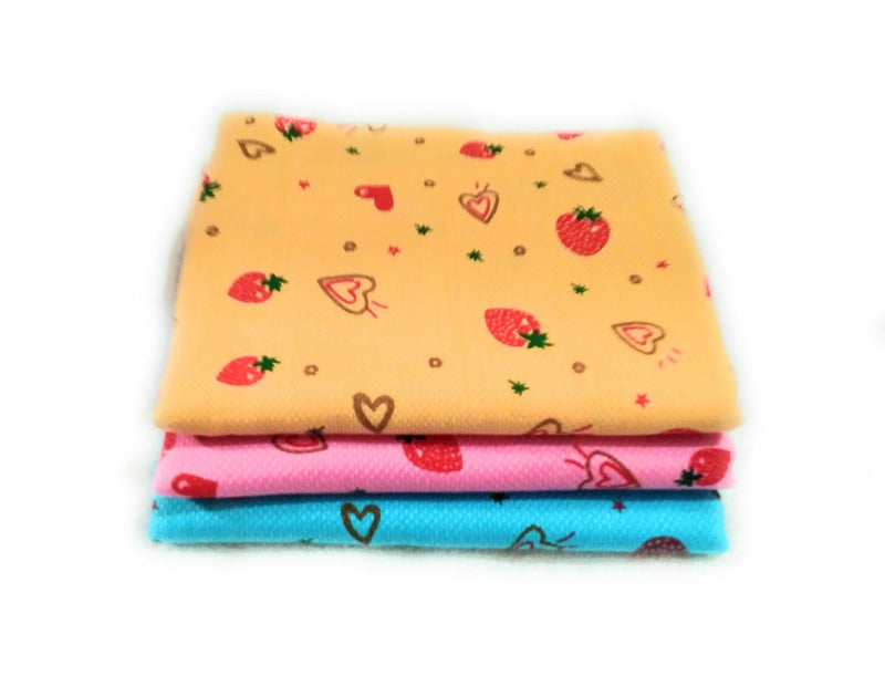 Cotton Colors Cotton Bath Towel (Pack of 4, Large Multicolor, Berry Printed Design)