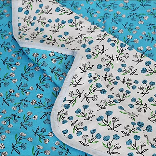 Slickcomfort Pure Cotton 150 GSM Reversible Soft Lightweight Printed Single Bed Blanket/AC Dohar/Skin Friendly Dohar Size 56X84 (RKB12, Single Bed)