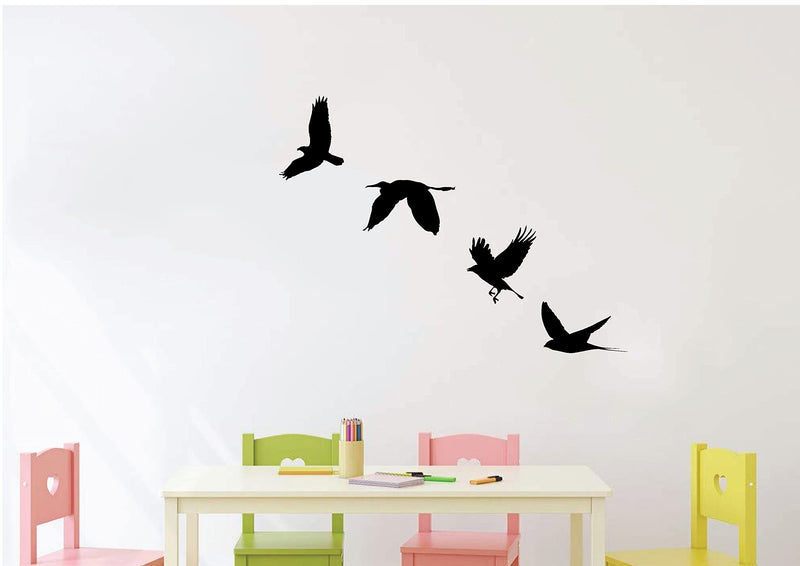 VVWV Flying Birds Wall Stickers for Office Living Room Kids Room Home & Kitchen Decor L x H 70 x 100 Cms