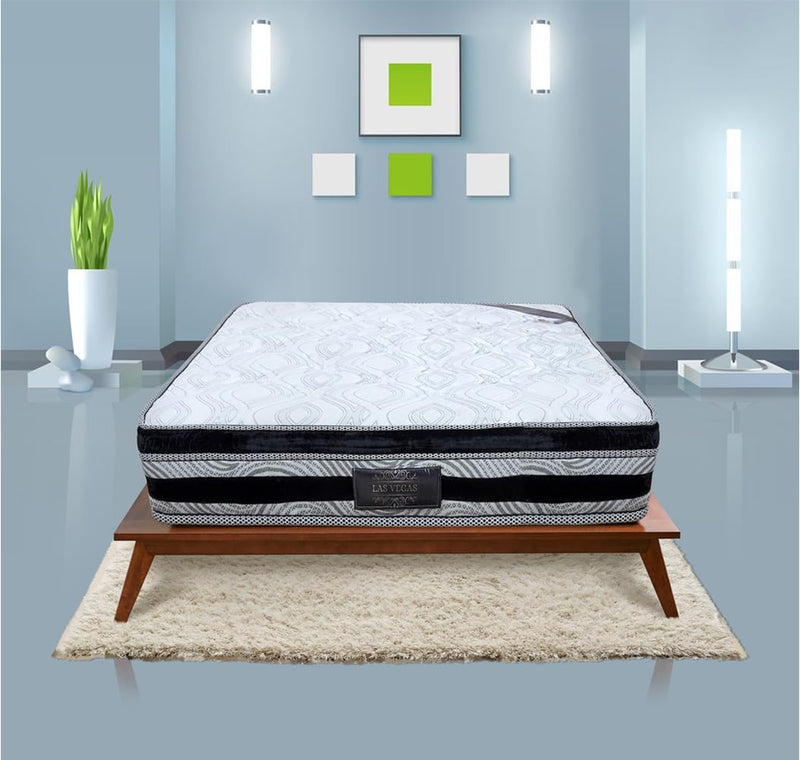 Las Vegas Euro Top Pocketed Spring + Latex Foam Mattress | Extra Plush | 8 inch Queen Size Mattress (75x60x8 Inches)