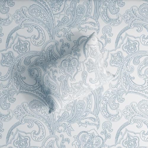 100% Cotton 152 TC Fitted Bedsheet with 1 Pillow Cover | Paisley Single, 72" x 30", Paisley| 1.83m x 76cm