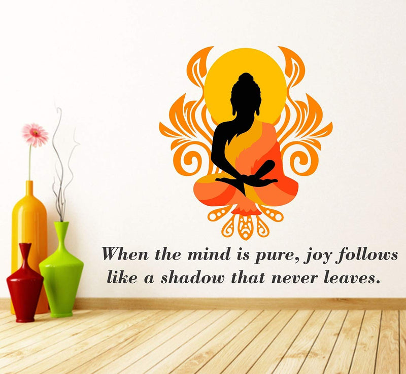 Tuffuk Budha Quotes Large Vinyl Wallstickers for Home Decorations(65 cm x 80 cm)5TZ378