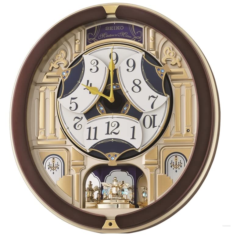 Seiko Clocks Melodies in Motion Marionette Wall Clock ( 44.3 x 40.5 x 9.8 cm || QXM356B )