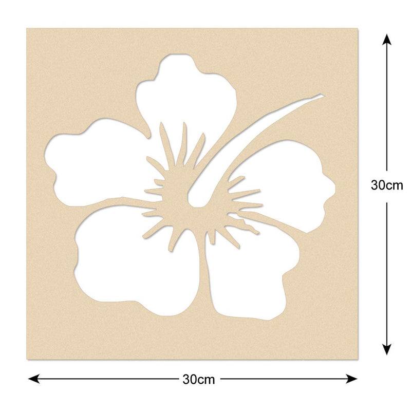 Incredible Gifts India Flower Design Rangoli Stencil for Diwali FLW001 (Wood, 15cmx15cm, Brown)