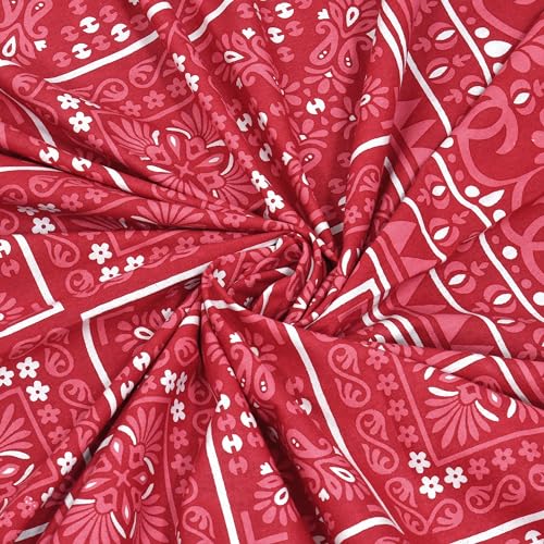 BLIZZ MONT Batik Print 200 TC Cotton Super King Size Bedsheet with 2 Pillow Covers | Size: 100 x 108 Inch (250 x 274 cm) | Maroon 1