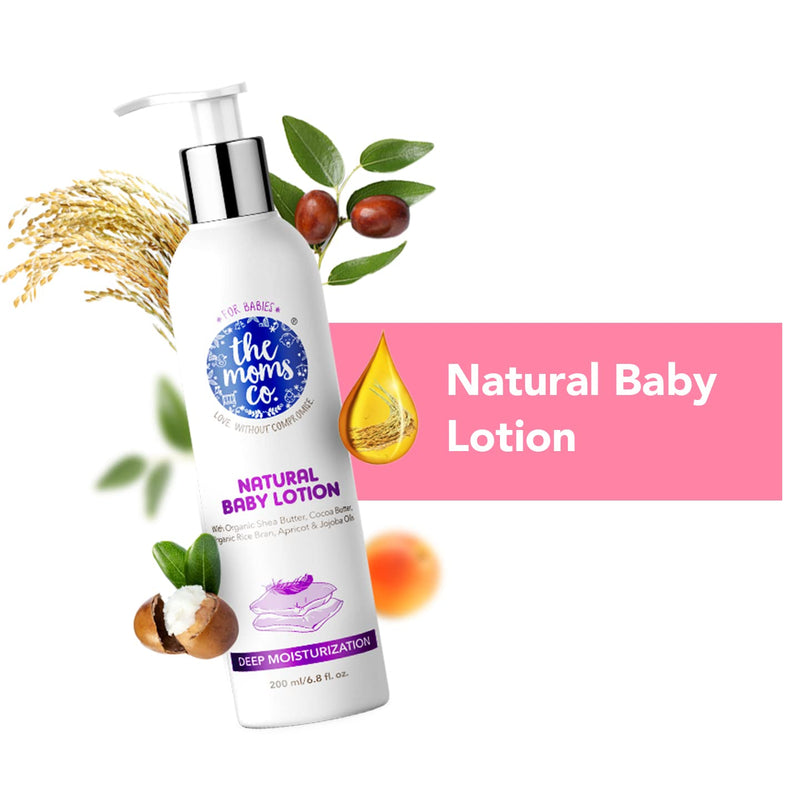 The Moms Co. Natural Baby Lotion, Australia-Certified Toxic-Free & Allergen-Free|Baby Body Lotions with Shea Butter & Avocado Oil (200ml)