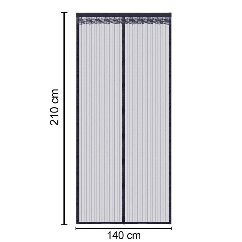 Kuber Industries Magnetic Mosquito Curtain | Insects Door-Balcony-Curtain | Mesh Magnetic Curtain for Window | Bugs-Mosquito-Insects Mesh Protector Net | JL210140BL | Gray