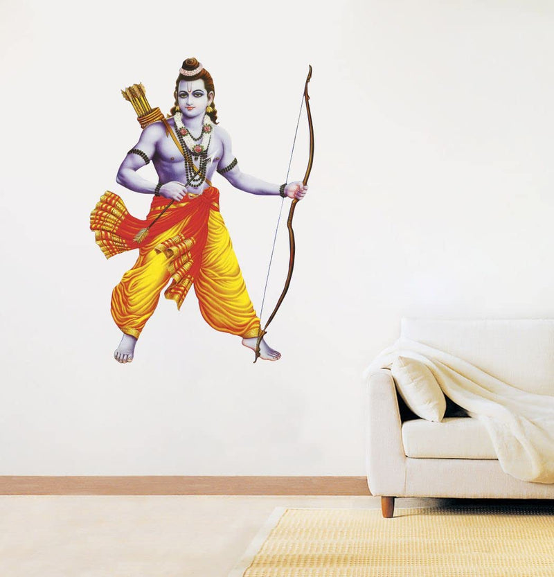 Delight Art Jai Shree Ram Bhagwan Design Wall Sticker Size - (41 * 56) cm Model id - (DAMC00752L)