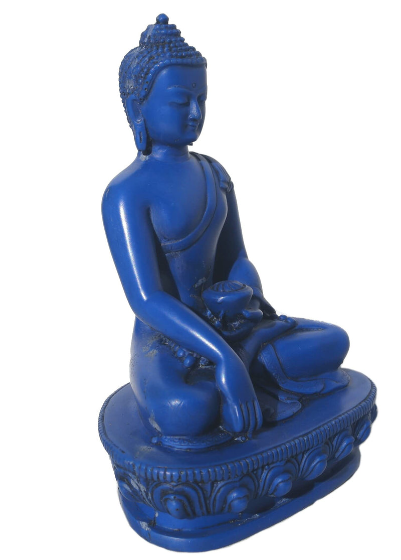 mytibetshop Blue Lapis Earth Touching Buddha Statue for Meditation, Alter and Peace and Prosperity