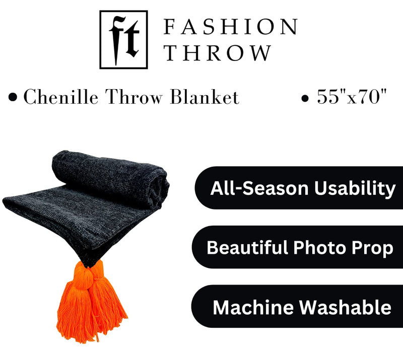 Fashion Throw Blanket Soft Chenille Sofa Throws for 3 Seater