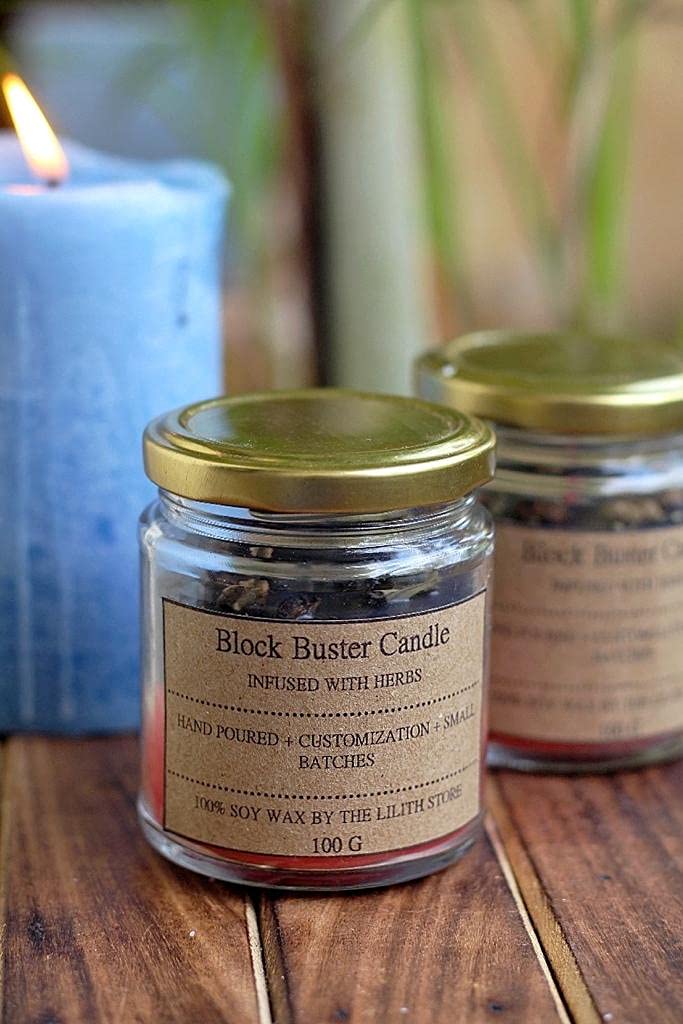 Block Buster Candle - 100 g Soy Wax | Ritual Candle | Wiccan Candle