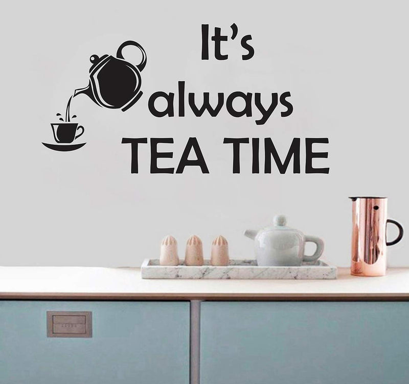 Wallstick Tea time wallstickers (Vinyl 90 cm x 50 cm)