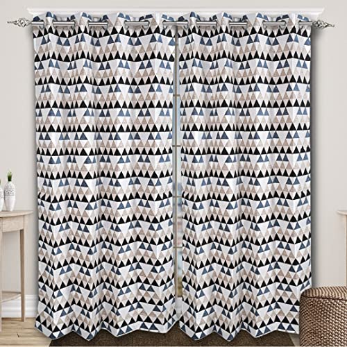 Saral Home Hill Pattern Chenille Polyester Yarn Room Darkening Door and Windows Curtain - (Grey, 4x7 ft) -Set of 2