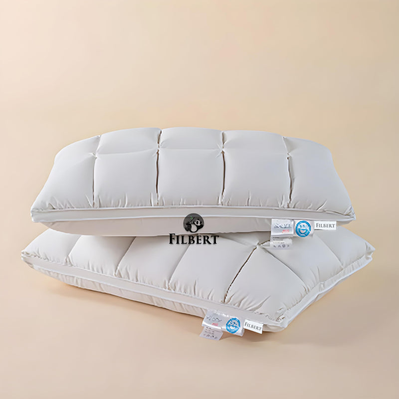 Filbert Super Soft Premium Box Buffle Pinch Pleate Adjustable Hight Pillows 18x28 Inch Standard Size Luxurious Down Alternative Sleeping Pillow | White - Set of - 4