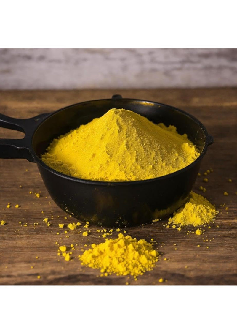 Holi Yellow Organic Gulal Colour | 100% Natural and Skin-Friendly Herbal Gulal | Handmade and Non-Toxic (Pack of 2-80gm) (Yellow)